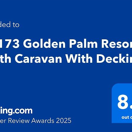 Pg173 Golden Palm Resort 6 Berth Caravan With Decking Чапел-Сент-Леонардс Екстер'єр фото