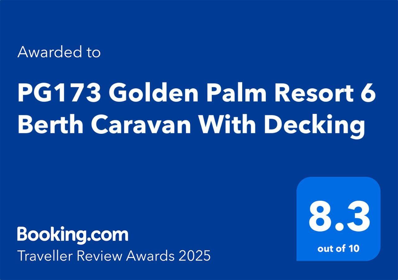 Pg173 Golden Palm Resort 6 Berth Caravan With Decking Чапел-Сент-Леонардс Екстер'єр фото